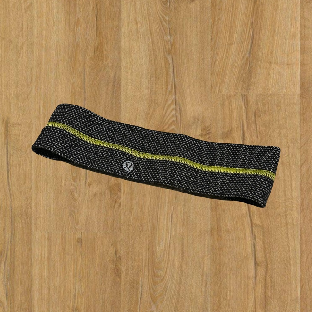 lululemon athletica Black and Yellow Knit Headband